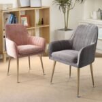 Scandinavian Velvet Vanity Stool – Simple Modern Makeup / Nail Chair for Bedroom or Living Room - Image 4