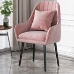 Scandinavian Velvet Vanity Stool – Simple Modern Makeup / Nail Chair for Bedroom or Living Room - Image 5