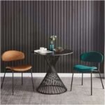 Modern Commercial Metal-Leather Dining Chair – Durable Event & Wedding Rental Seating - Image 2