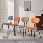 Modern Luxury Stacking Leather Dining Chair – Waterproof Restaurant / Event Seating with Stainless Steel Legs - Image 4